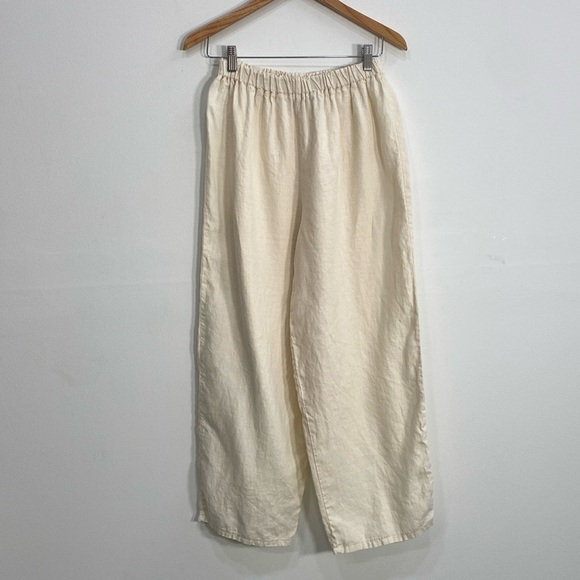 Heart's Desire Medium Linen Pants Yellow - Picture 1 of 9